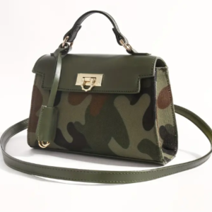 Camouflage Mini Top Handle Crossbody Bag