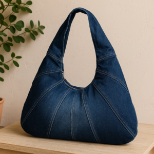 Dark Blue Denim Shoulder Bag