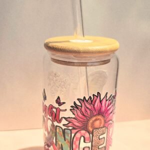 Fight Cancer in All Colors 16oz Glass Tumbler